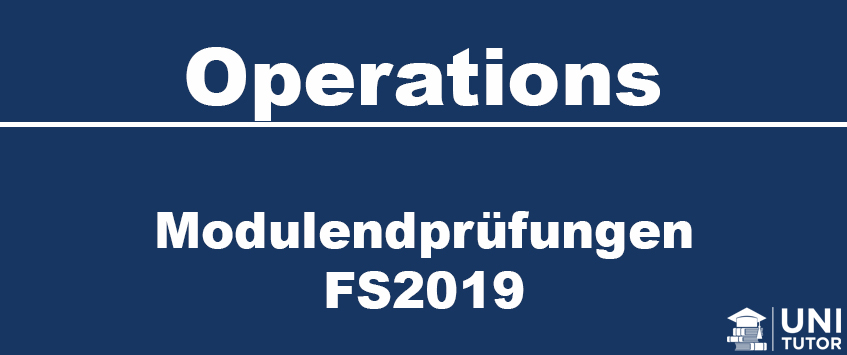 Modulendprüfung FS2019 - Operations