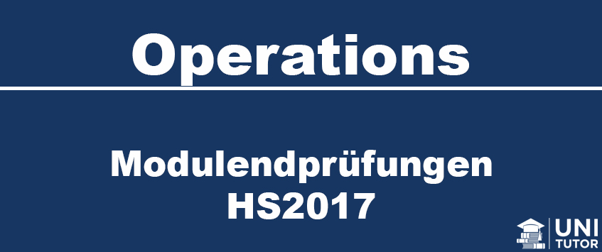 Modulendprüfung HS2017 - Operations